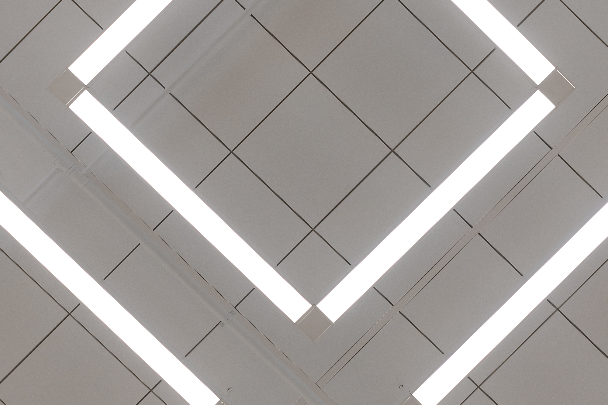 Illustration a ceiling with fluorescent tubes.